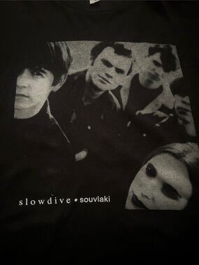Signature Black Slowdive Souvlaki Long Sleeve Shirt Size S Band